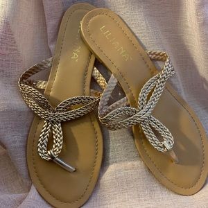 Rose Gold Braided Sandals